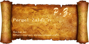Pergel Zalán névjegykártya
