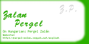 zalan pergel business card